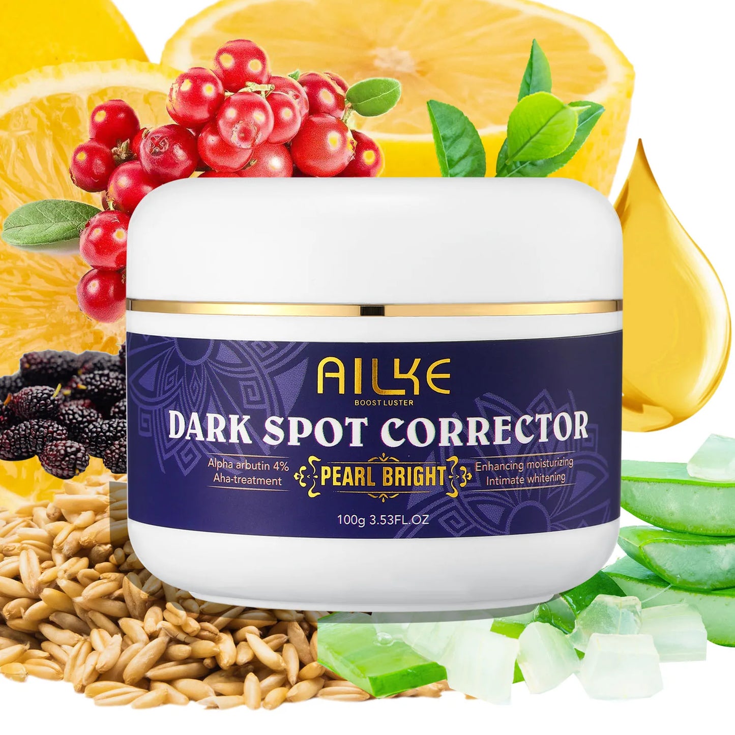 AILKE Lighten Face Cream Dark Spots Remover for Face Hands Body and Knuckles Even Skin Tone Improve Dull Skin 100ml