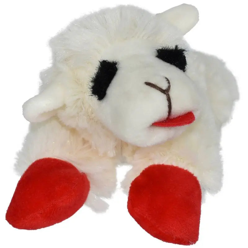 Mini Lamb Chop Dog Toy Plush Squeaky Soft Chew Cuddle Puppy Small Pet Interactive Play Safe Cute Stuffed Animal
