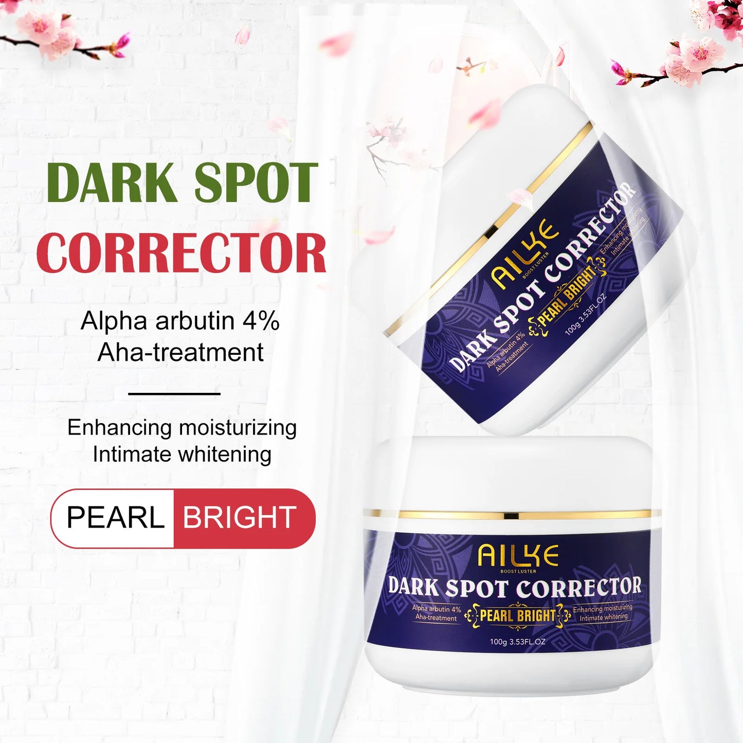 AILKE Bleaching Skin Care, With Double Glutathione, Lightening, Moisturizing, Remove Dark Spots, Melanin, Skin Glowing Face Care