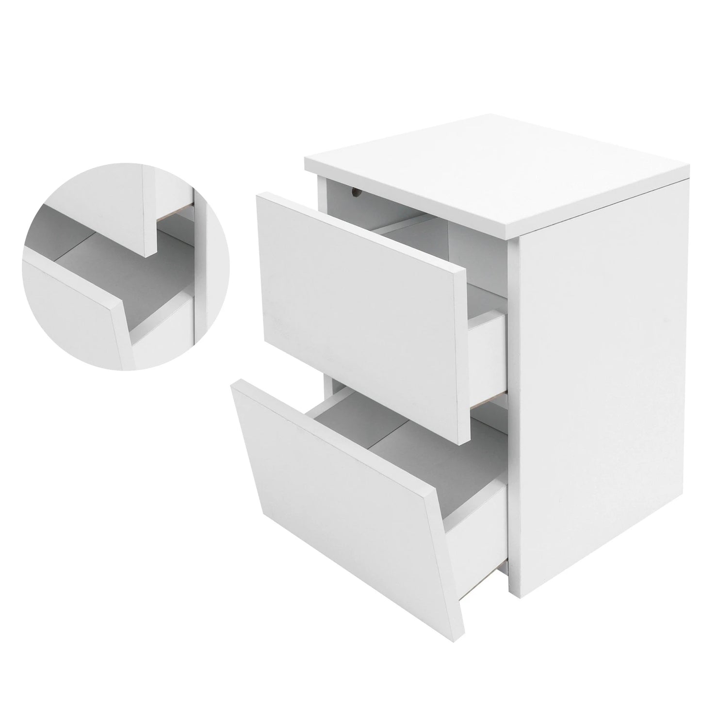 Bedroom Furniture Nightstand Bedside Table with 2 Drawers Modern Night Stand Table for Home Bedroom Living Room Home Improvement