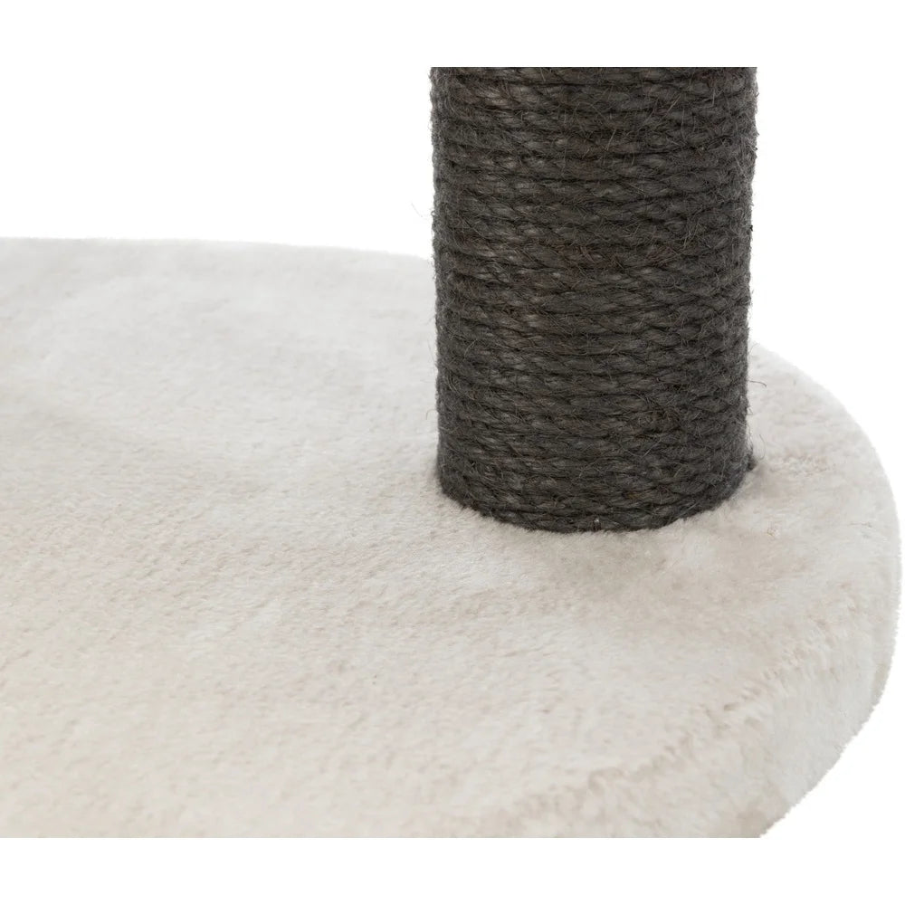 Moriles Gray Cat Tower with Scratching Posts Cozy Condo Hammock Padded Platforms Climbing Playing Napping Pets