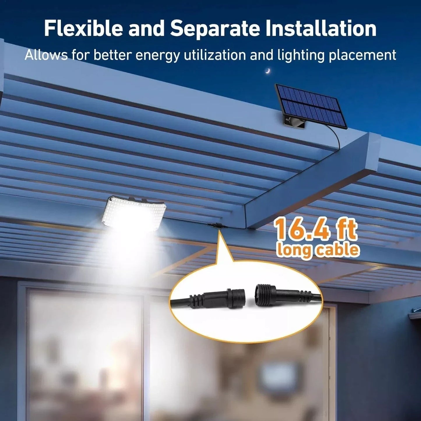 9900000LM LED Solar Street Lights With Motion Sensor Security Flood Lamp Waterproof Split Wall Lamps For Outdoor Garden Yard