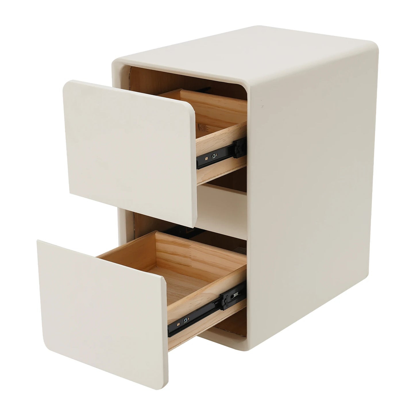 2 Drawers Narrow Nightstand Bedside Table with Modern Couch Sofa Side Table Storage Cabinet for Bedroom Living Room Home Decor