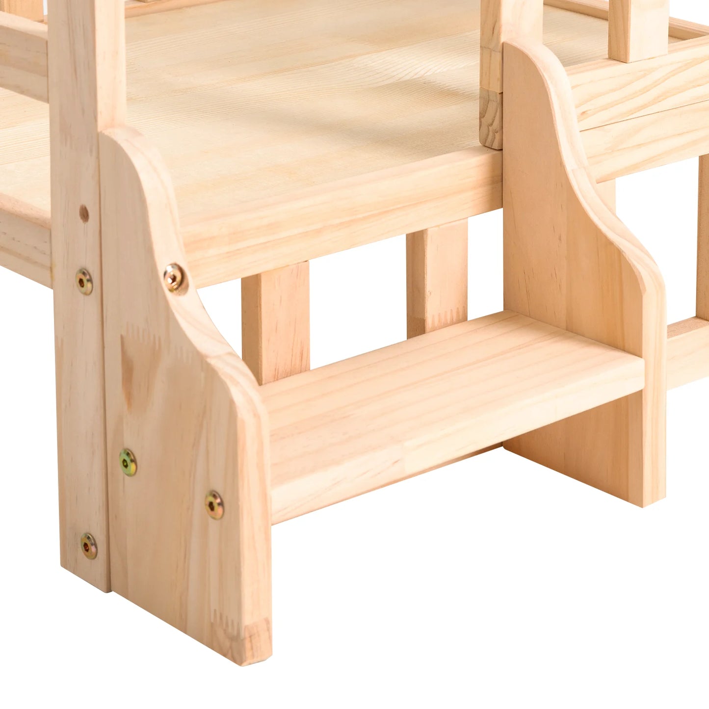 Solid Wood Pet Bed Wooden Dog Bed Frame Dog Kennel Furniture Dog Bed Stand for Cats Small Teddies Bichon Rectangular
