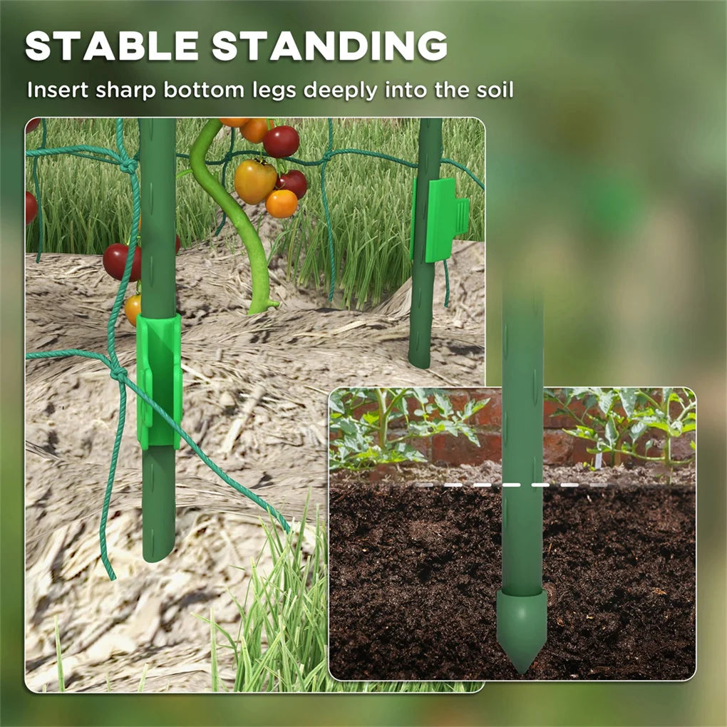 17 Inch x 72 Inch x 72 Inch Outdoor Metal Garden Trellis with Climbing Net