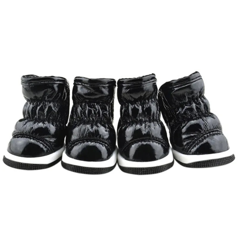 4 Pieces Set Pet Dog Winter Rain Shoes Waterproof Dogs Snow Boots Puppy Footwear for Small Medium Dogs