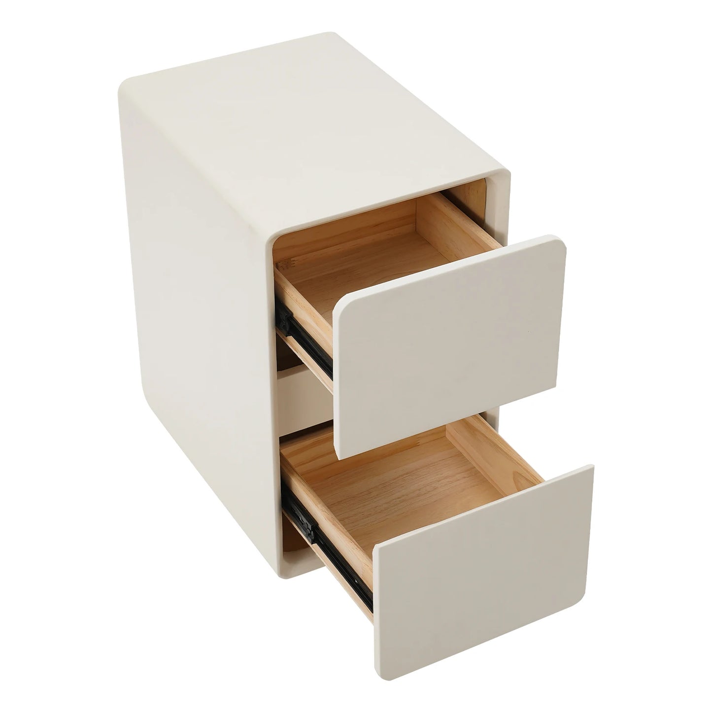 2 Drawers Narrow Nightstand Bedside Table with Modern Couch Sofa Side Table Storage Cabinet for Bedroom Living Room Home Decor