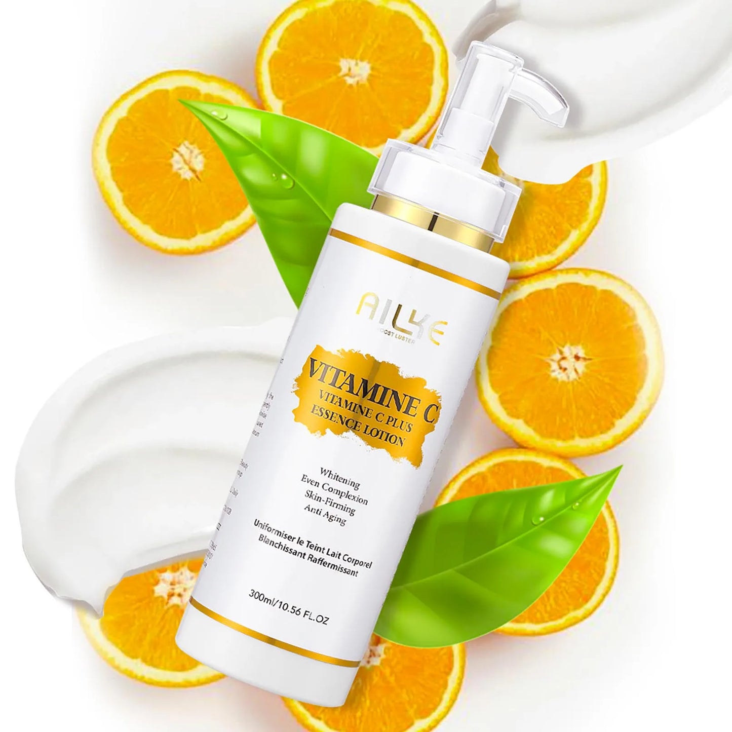 AILKE Lightening Body Cream with Vitamin C Hyaluronic Acid and Shea Butter for Reducing Black Spots Even Skin Tone and Hydration