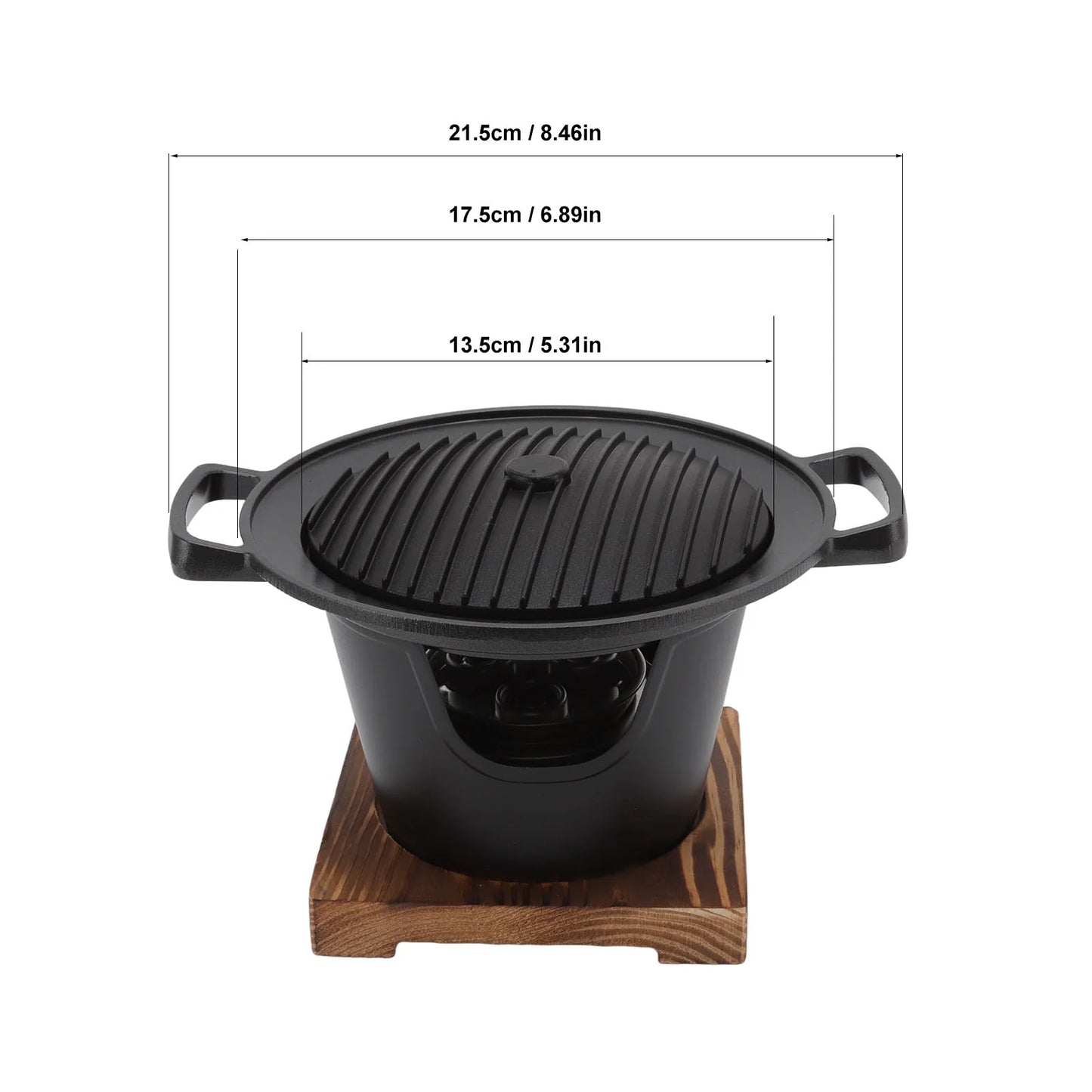 Smokeless Hibachi Grill Portable Charcoal Grill Aluminium Alloy Mini Barbecue Grill for Camping Home Barbecue Accessories