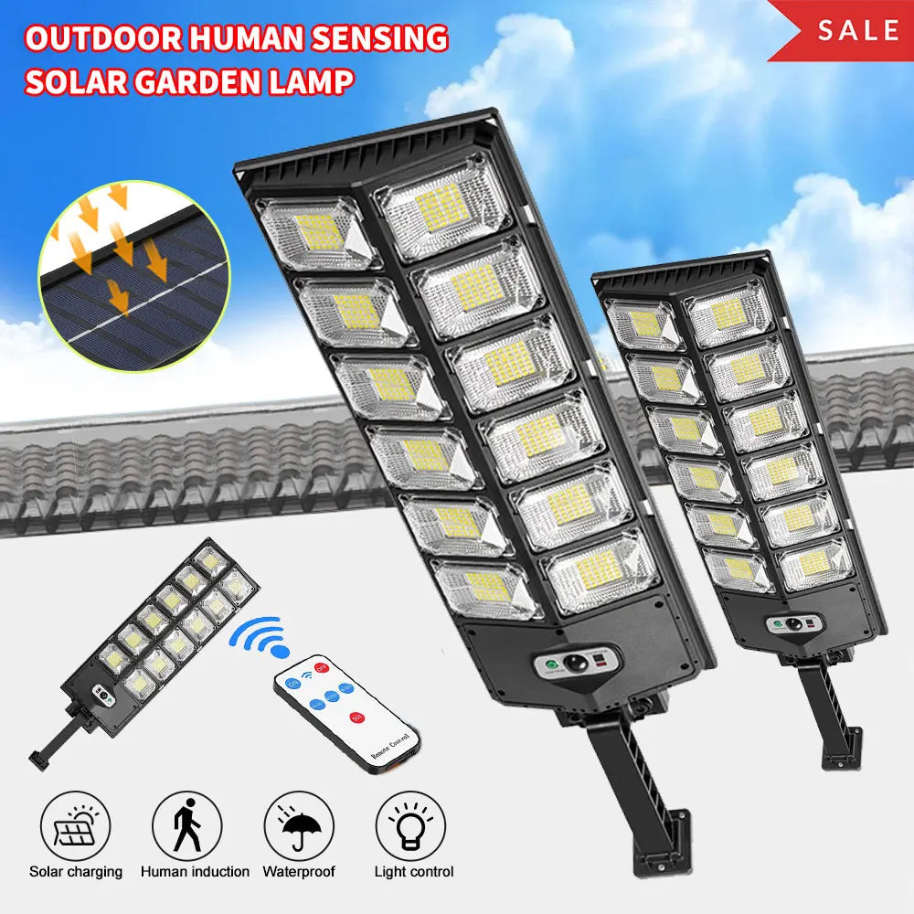 100000Lux Super Plus Solar Lights Outdoor street Light Solar Wall Lamp Motion Sensor LED Lamp Garden Decor Night Light gifts