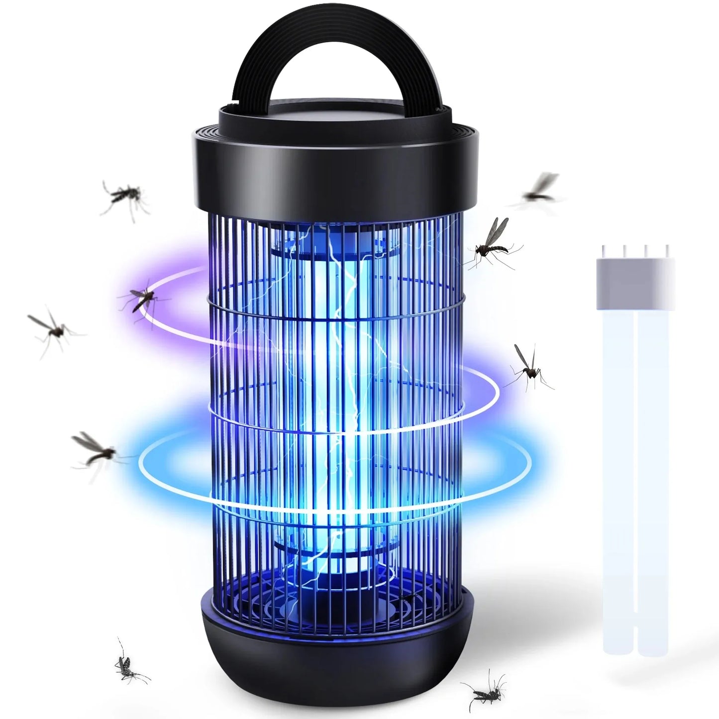 Mosquito Killer 7.48" Waterproof 4000V Electronic Insect Zapper for Outdoor Indoor LED Light, Electric Fly Trap, Mosquito Trap