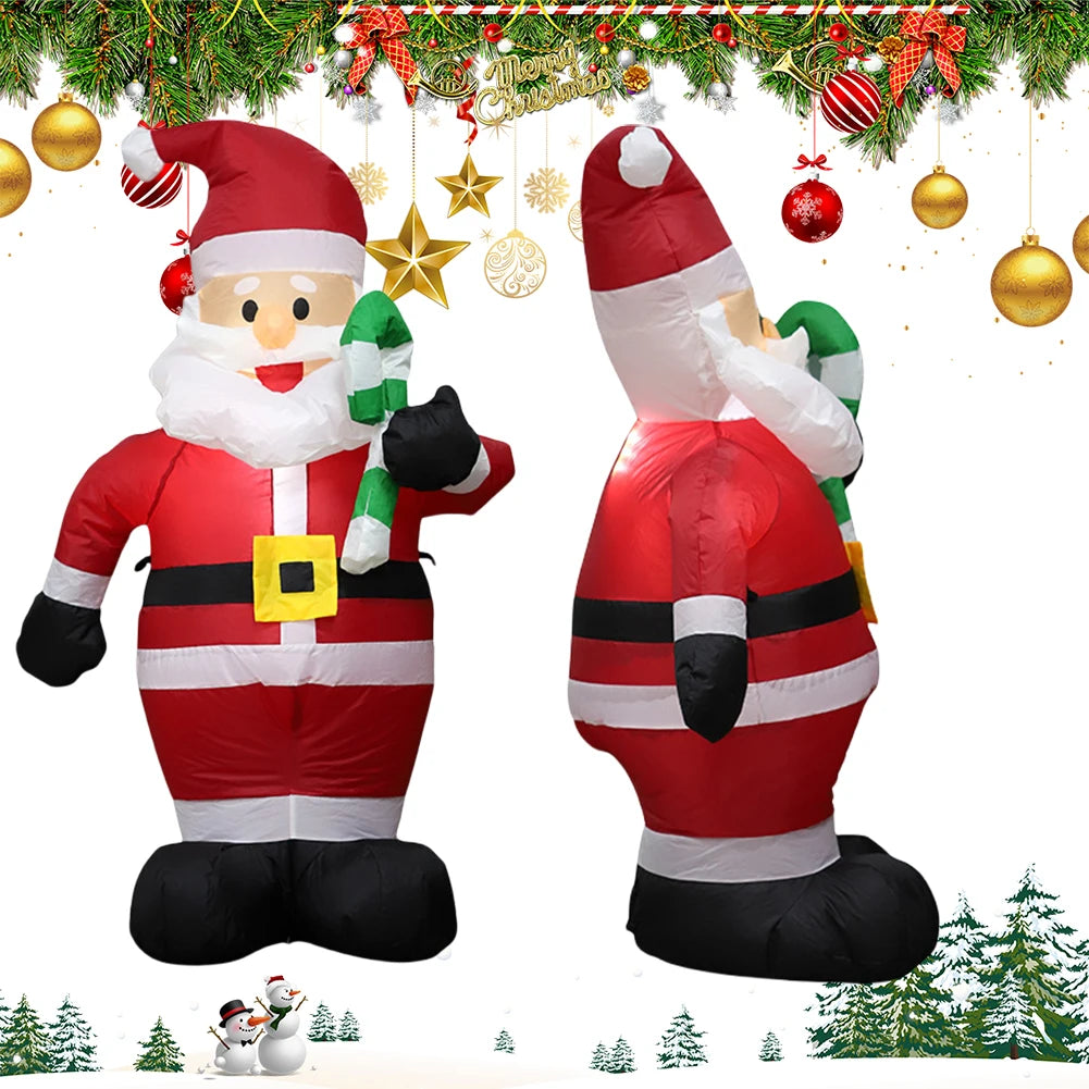 LED Inflatable Lighted Giant Model Ornament Festival Theme Christmas Dolls Decor Decorative Cartoon Christmas New Year Gifts