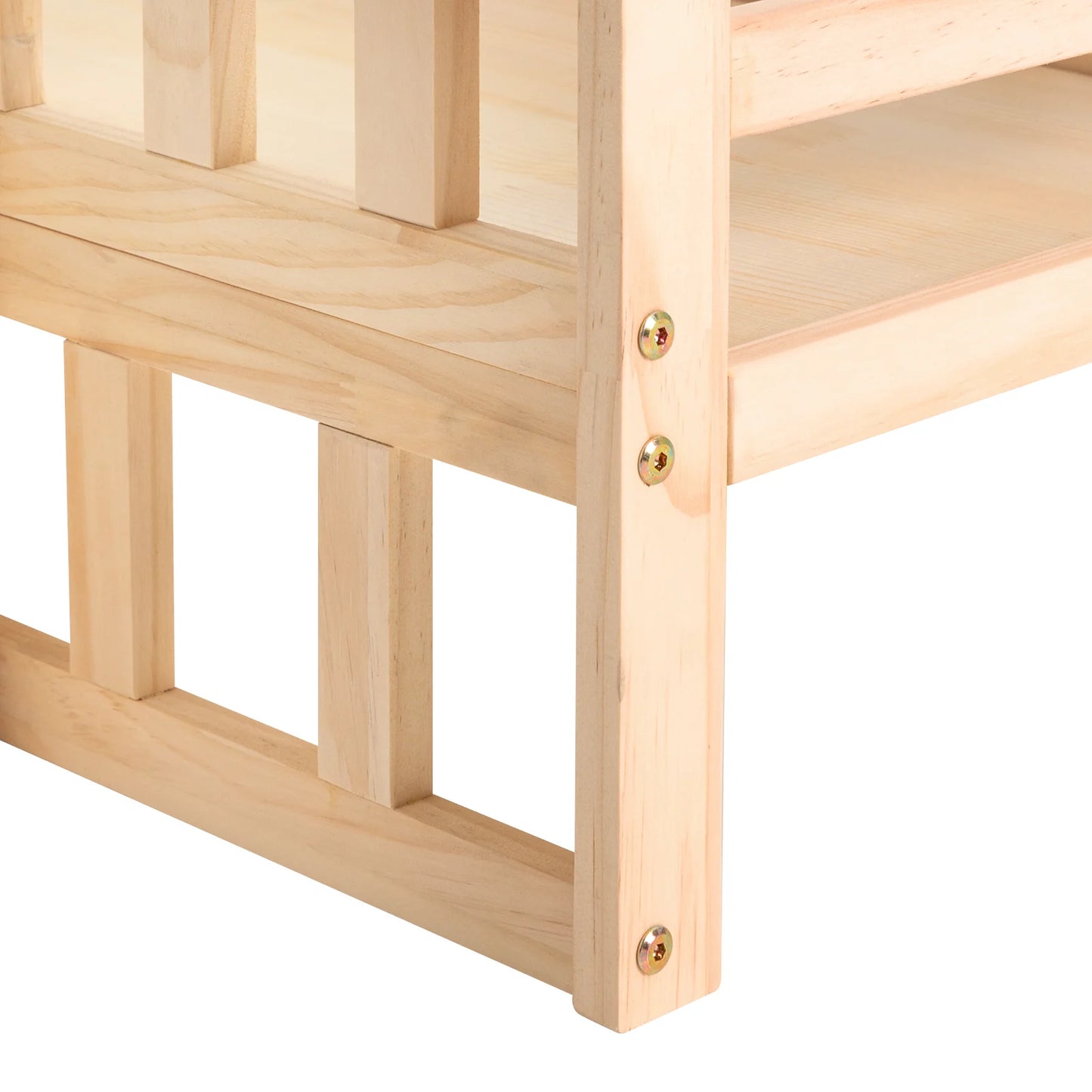 Solid Wood Pet Bed Wooden Dog Bed Frame Dog Kennel Furniture Dog Bed Stand for Cats Small Teddies Bichon Rectangular
