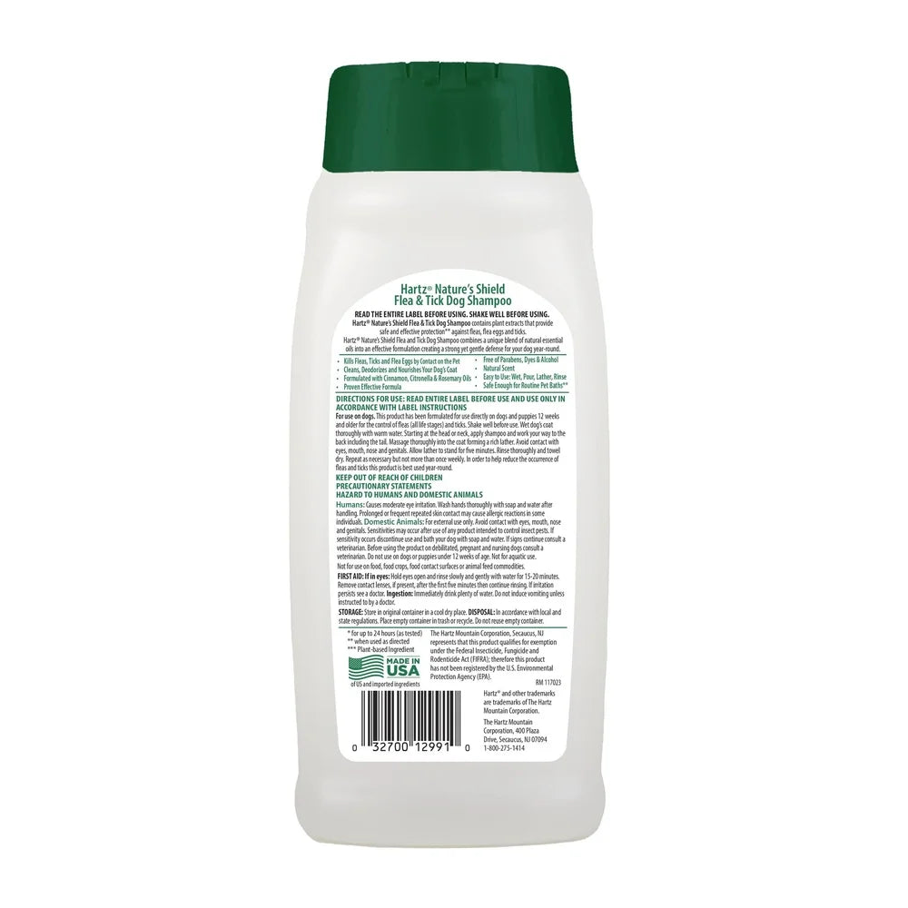 Natural Flea and Tick Dog Shampoo Plant Extracts Effective Mosquito Repellent Nourishing Coat Safe Kids Pets Home 14oz