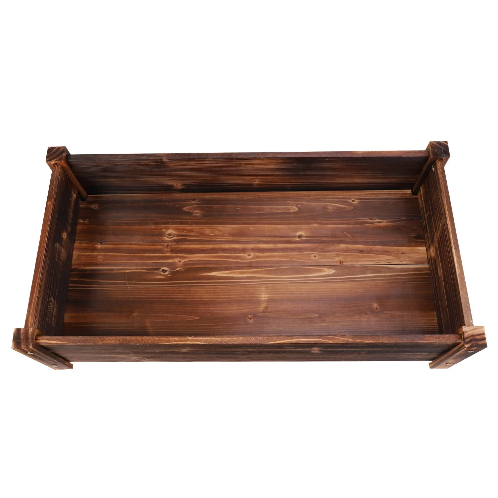 Large Wooden Raised Garden Bed Outdoor Planter Elevated Plant Box for Vegetables and Flowers