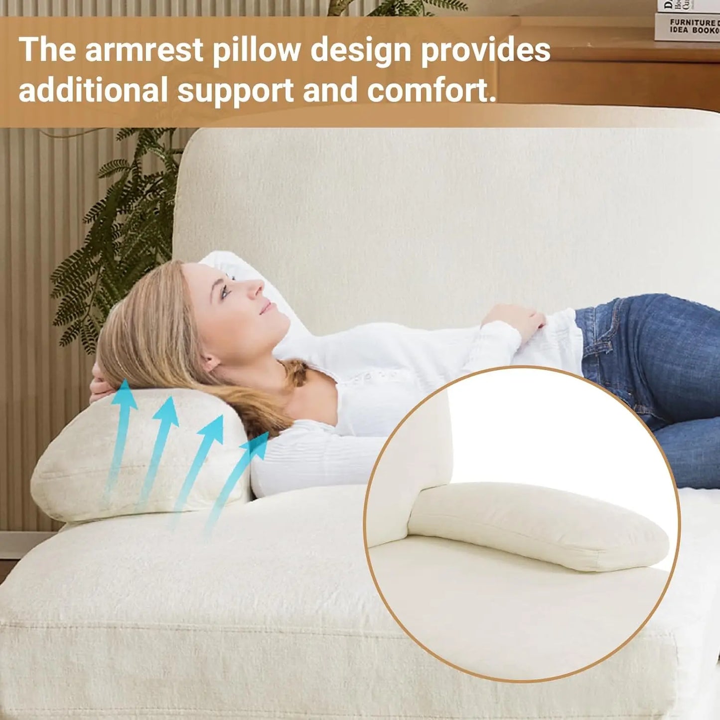 110" Sectional Couches for Living Room,U Shaped Couch with Double Chaise, 4-Seat Sofa Set with Chenille Fabric for Home