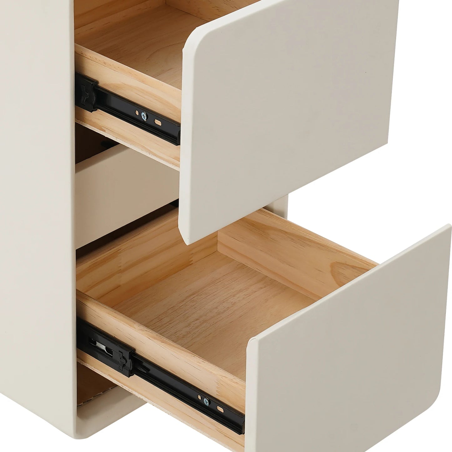 2 Drawers Narrow Nightstand Bedside Table with Modern Couch Sofa Side Table Storage Cabinet for Bedroom Living Room Home Decor