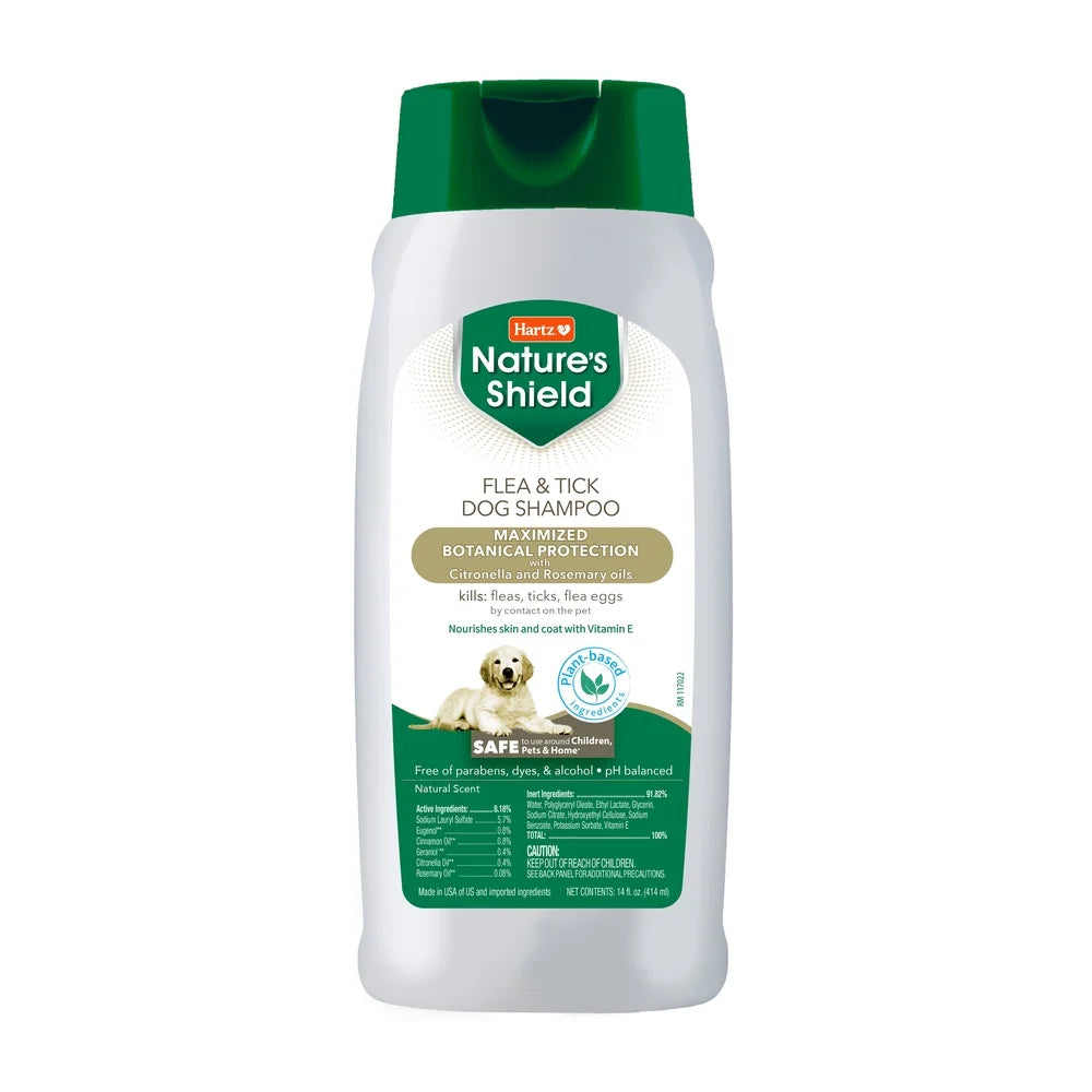 Natural Flea and Tick Dog Shampoo Plant Extracts Effective Mosquito Repellent Nourishing Coat Safe Kids Pets Home 14oz