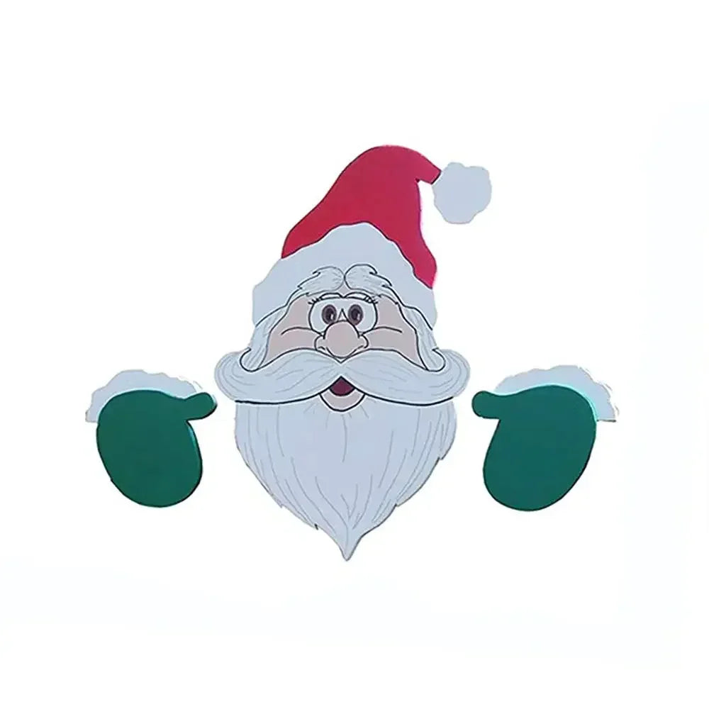 Santa Claus Fence Peeps Christmas Decorations Outdoor Holiday Occasion Home Garden Indoor Crafts Ornaments 2026 New Year Navidad