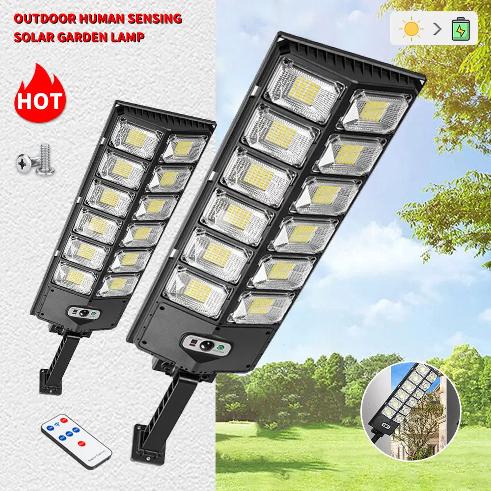 100000Lux Super Plus Solar Lights Outdoor street Light Solar Wall Lamp Motion Sensor LED Lamp Garden Decor Night Light gifts