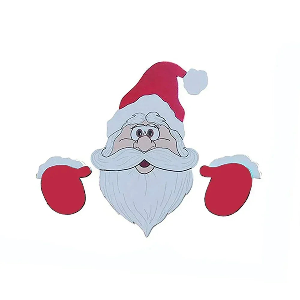 Santa Claus Fence Peeps Christmas Decorations Outdoor Holiday Occasion Home Garden Indoor Crafts Ornaments 2026 New Year Navidad