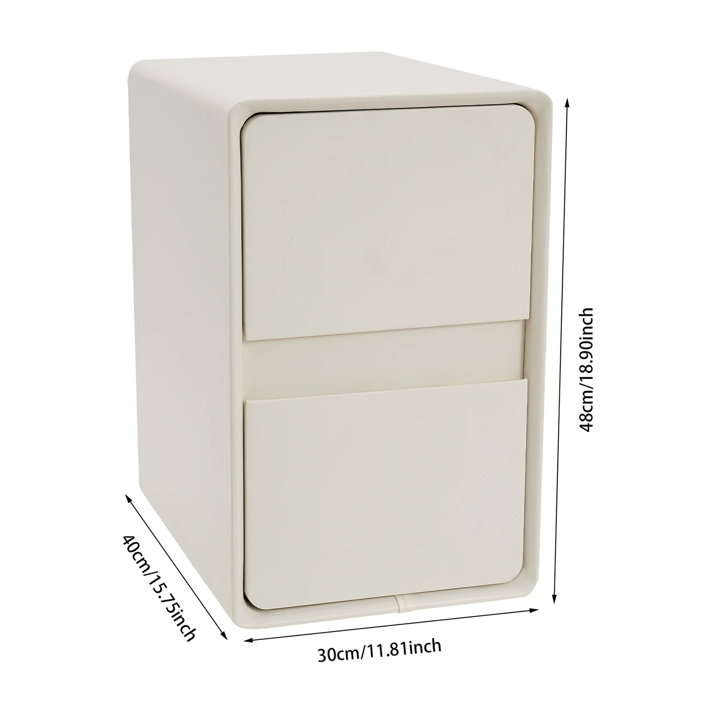 2 Drawers Narrow Nightstand Bedside Table with Modern Couch Sofa Side Table Storage Cabinet for Bedroom Living Room Home Decor