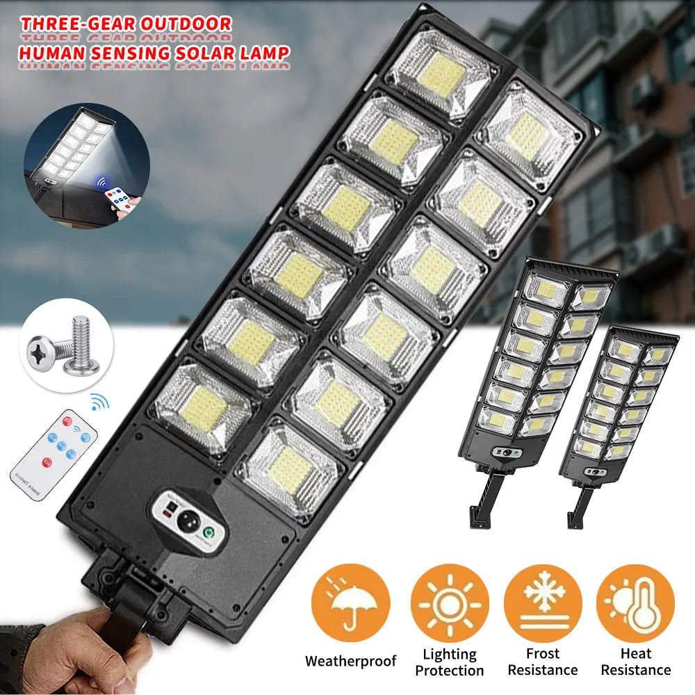 100000Lux Super Plus Solar Lights Outdoor street Light Solar Wall Lamp Motion Sensor LED Lamp Garden Decor Night Light gifts