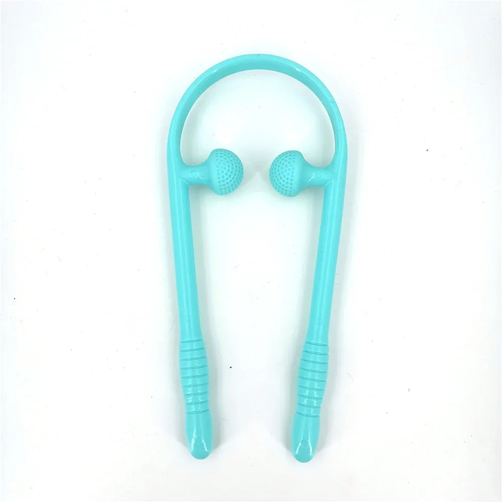 Neck Massage Tool Pressure Point Therapy Pressure Relieve Hand Roller Massage Neck Shoulder Dual Trigger Point Self Massager