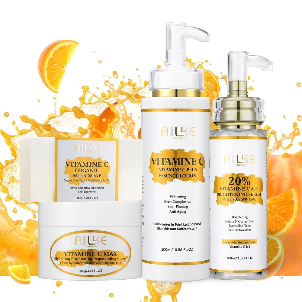 AILKE Lightening Body Cream with Vitamin C Hyaluronic Acid and Shea Butter for Reducing Black Spots Even Skin Tone and Hydration