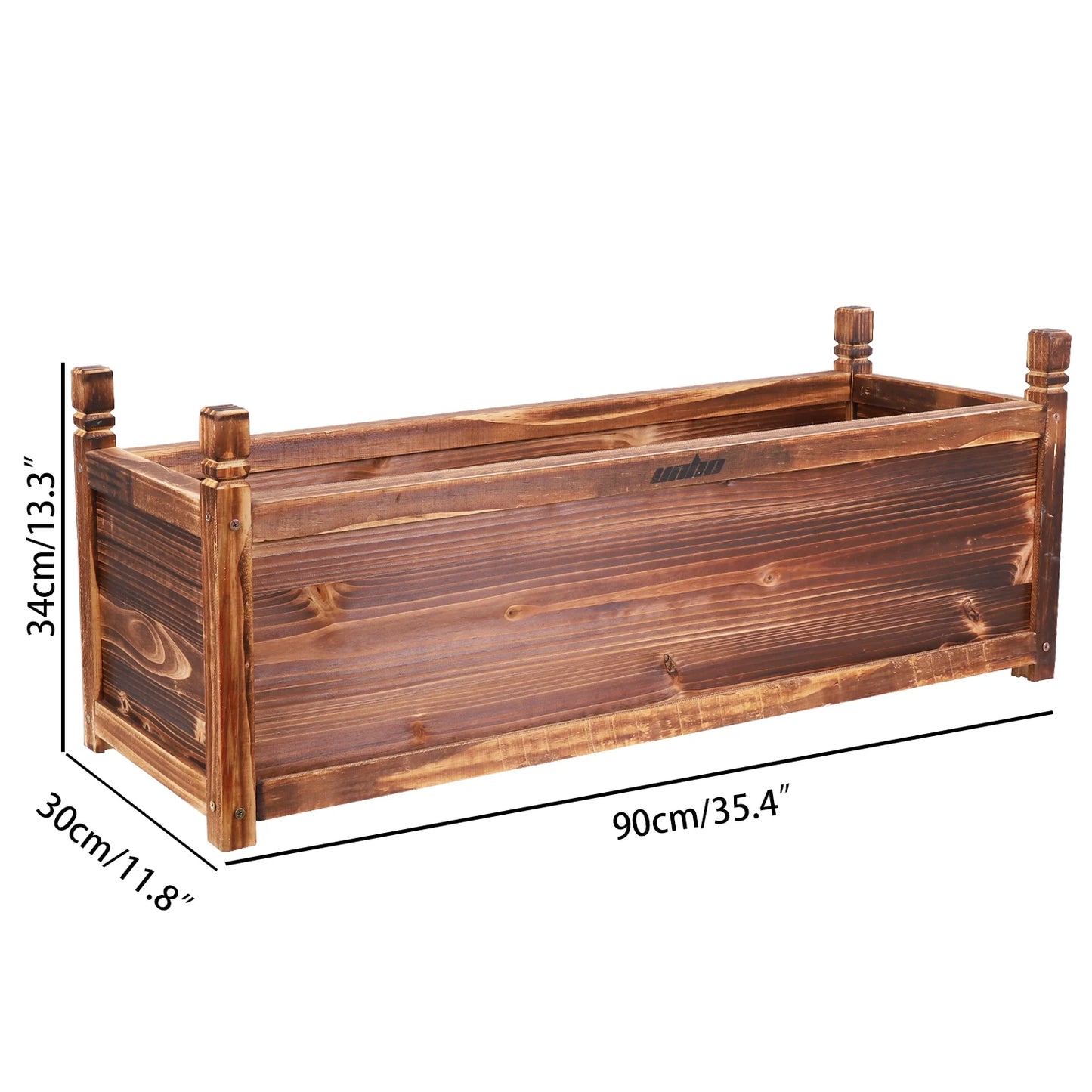 Wood Planter Box Outdoor Raised Planter Beds Large Patio Containers for Flowers and Vegetables