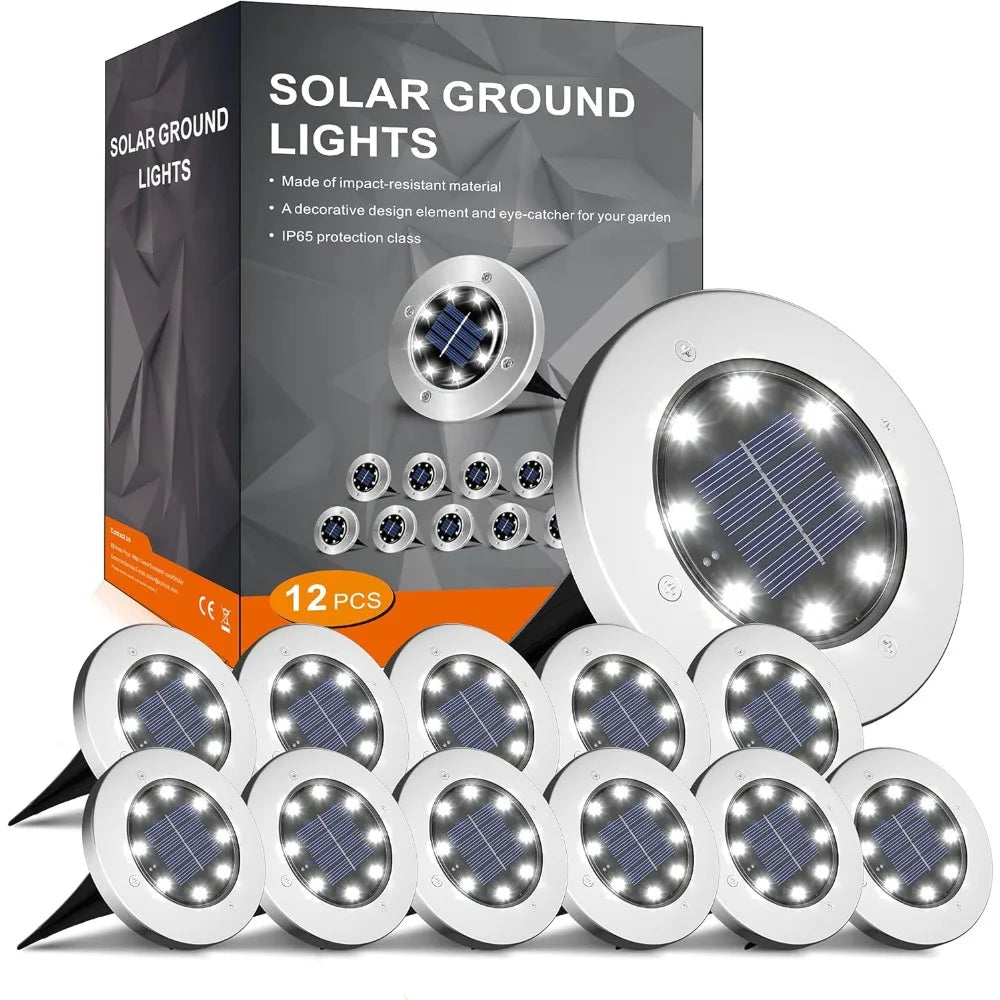Solar Lights for Outside,12 Pack Solar Lights Outdoor Waterproof, Solar Garden Lights Landscape Lighting for Patio Pathway