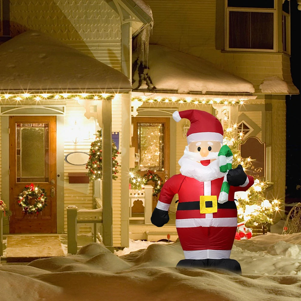LED Inflatable Lighted Giant Model Ornament Festival Theme Christmas Dolls Decor Decorative Cartoon Christmas New Year Gifts