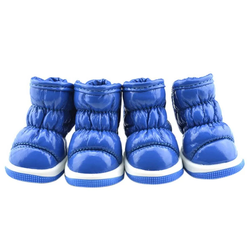 4 Pieces Set Pet Dog Winter Rain Shoes Waterproof Dogs Snow Boots Puppy Footwear for Small Medium Dogs