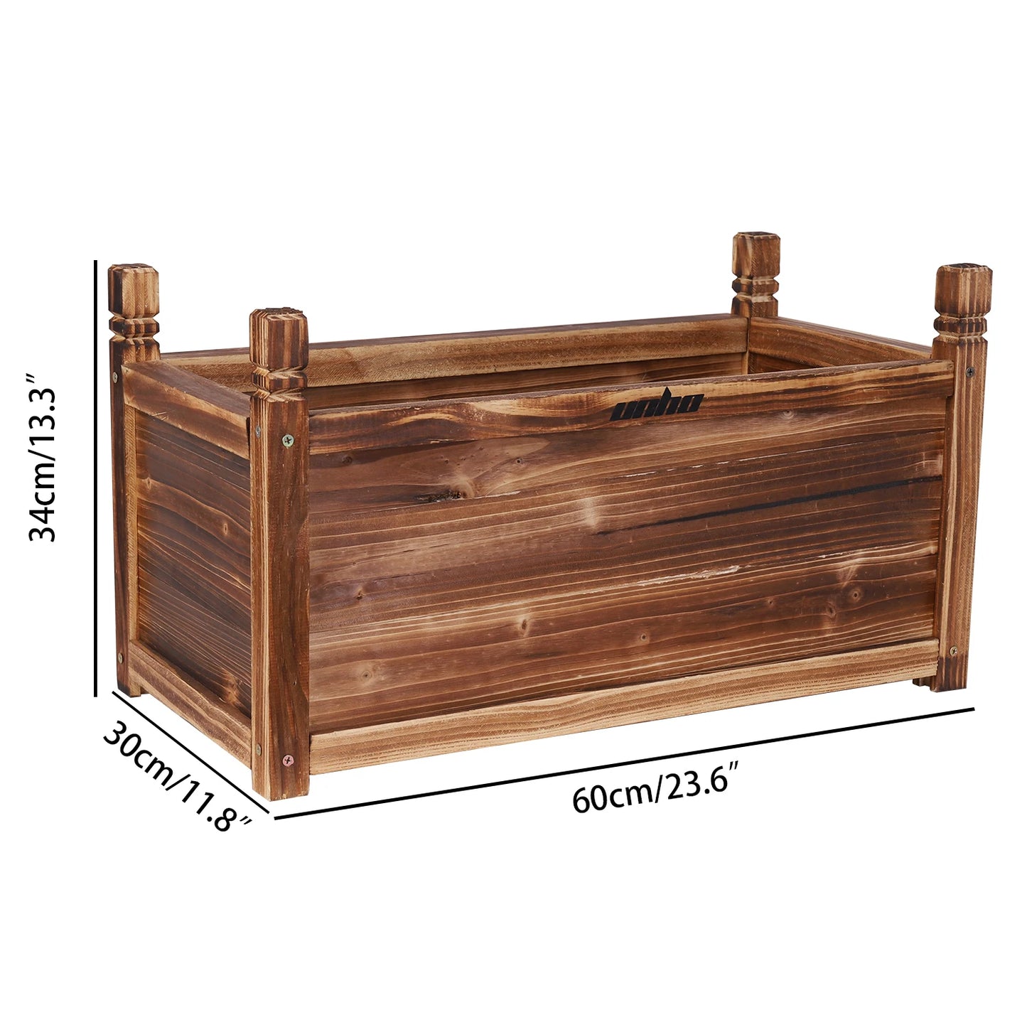 Wood Planter Box Outdoor Raised Planter Beds Large Patio Containers for Flowers and Vegetables