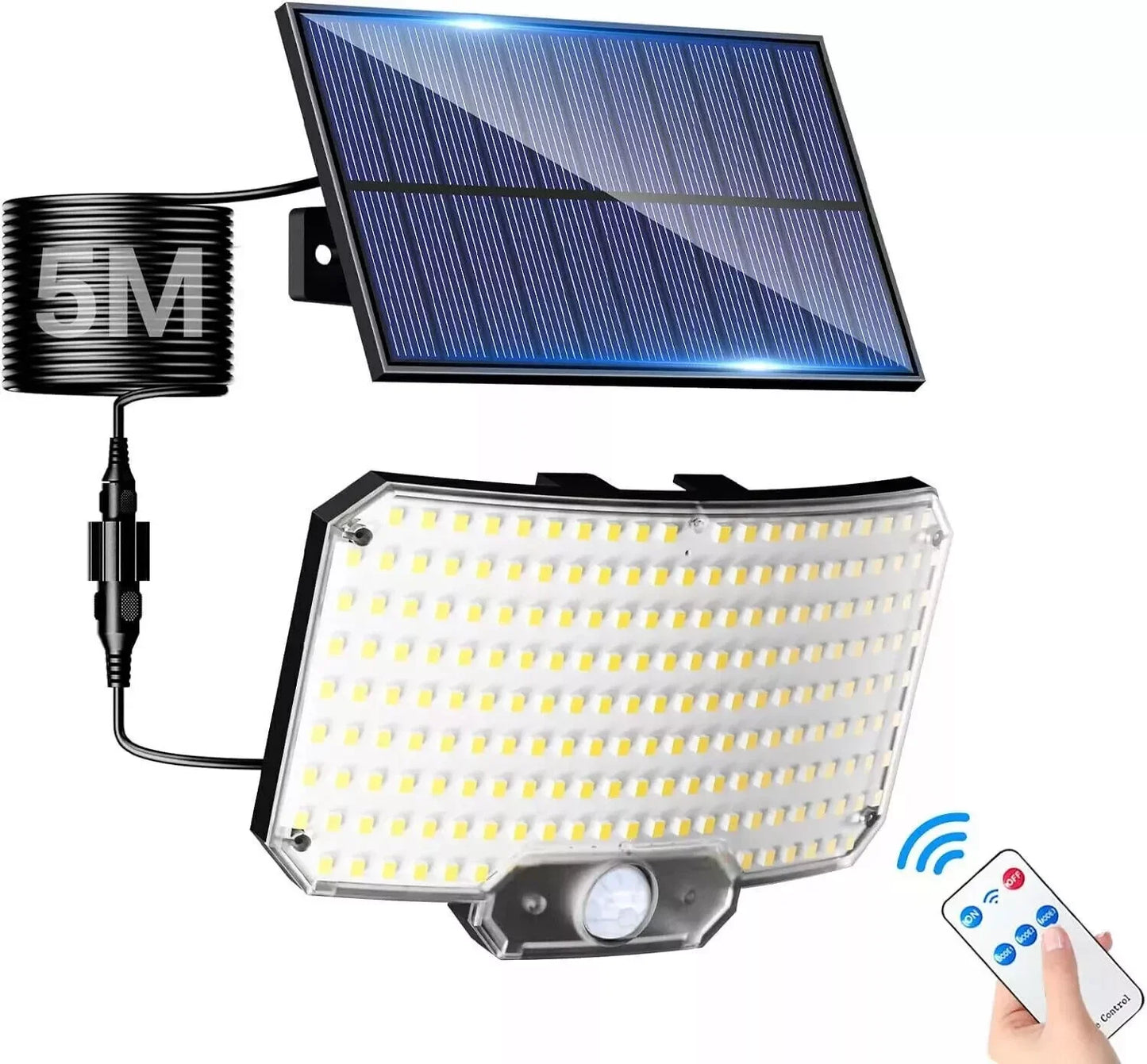 9900000LM LED Solar Street Lights With Motion Sensor Security Flood Lamp Waterproof Split Wall Lamps For Outdoor Garden Yard
