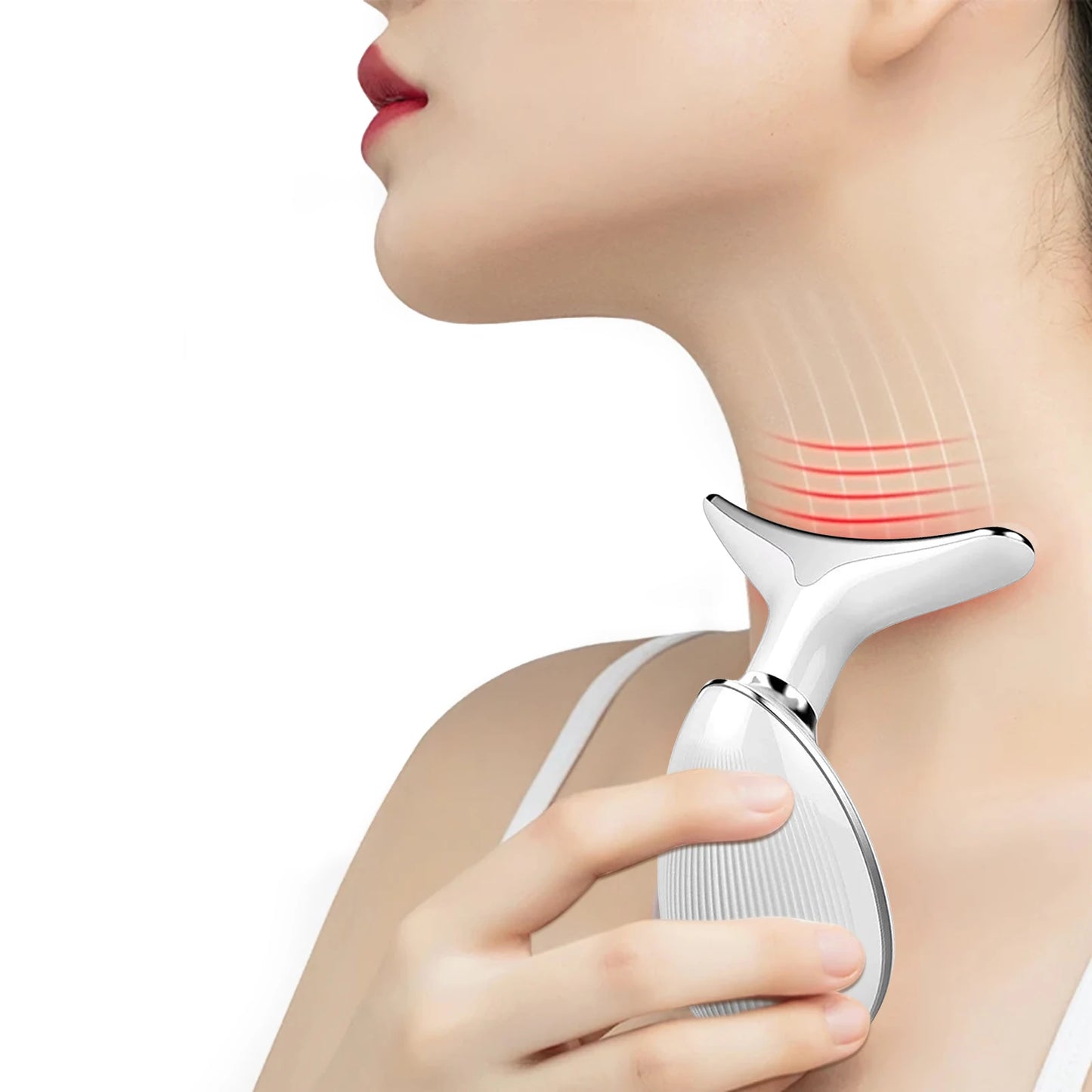 2025 upgraded neck massager, dual ring roller lifting and tightening portable massager, USB charging, a holiday gift for women