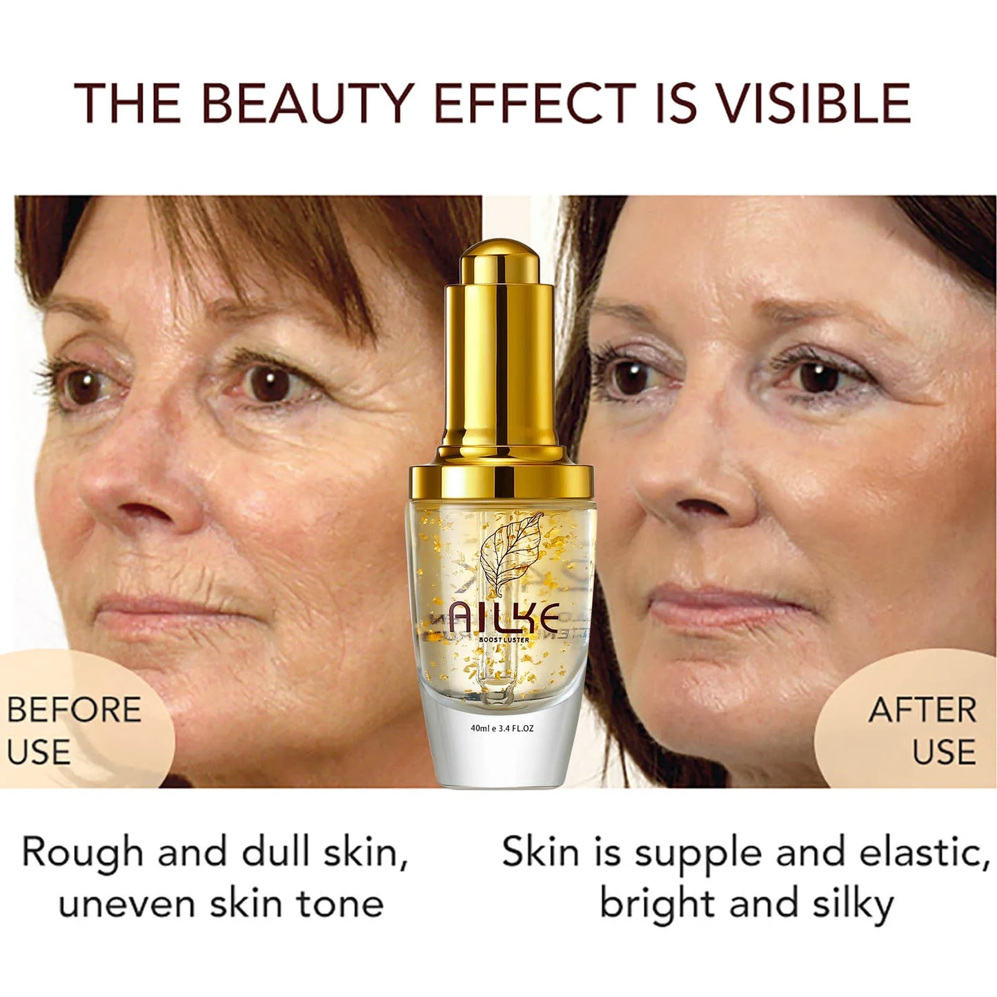 AILKE Collagen Whitening Face Care Set, Moisturizing, Even Skin Tone, Reduce Dark Spots, With Hyaluronic Acid, Vitamin E