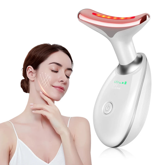 2025 upgraded neck massager, dual ring roller lifting and tightening portable massager, USB charging, a holiday gift for women