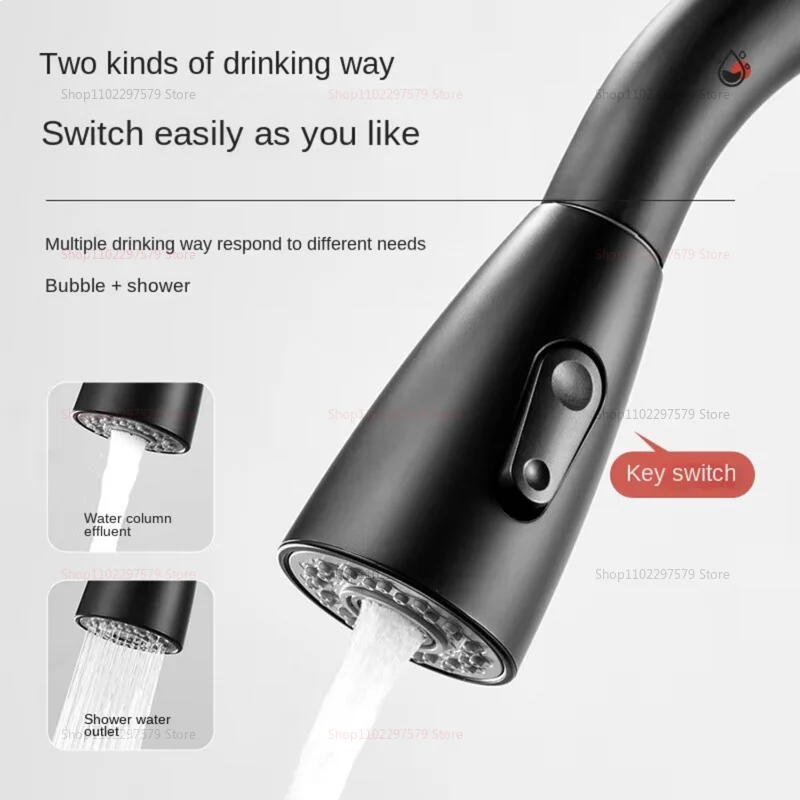 Stainless Steel Kitchen Faucet with Pulldown Spray 360 Rotation Single Hole Sink Faucet Modern Easy to Clean for Home