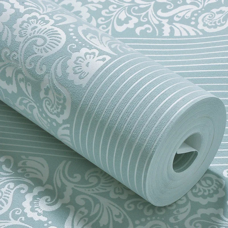 Home Decor Wallpaper Luxury Bedroom Wallpapers 3d Striped Wall Paper European Style Large Embossed Flower Wallpaper