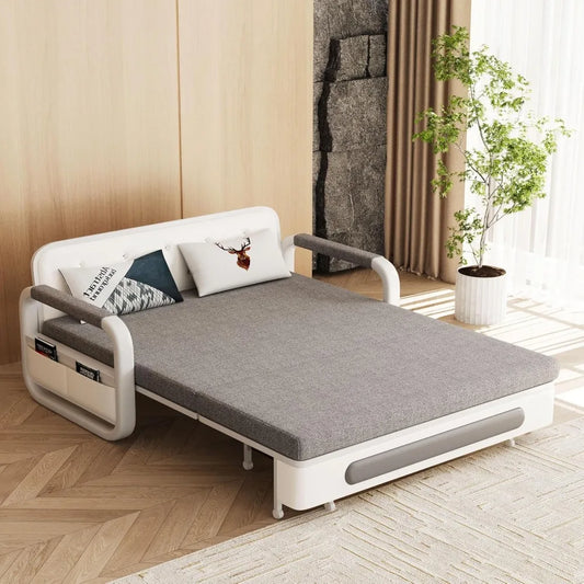 Pull-Out Sofa Daybed with Trundle - Versatile Futon Sleeper Couch for Living Room and Small Spaces (34.6"" D x 50.3"" W x 34.2""