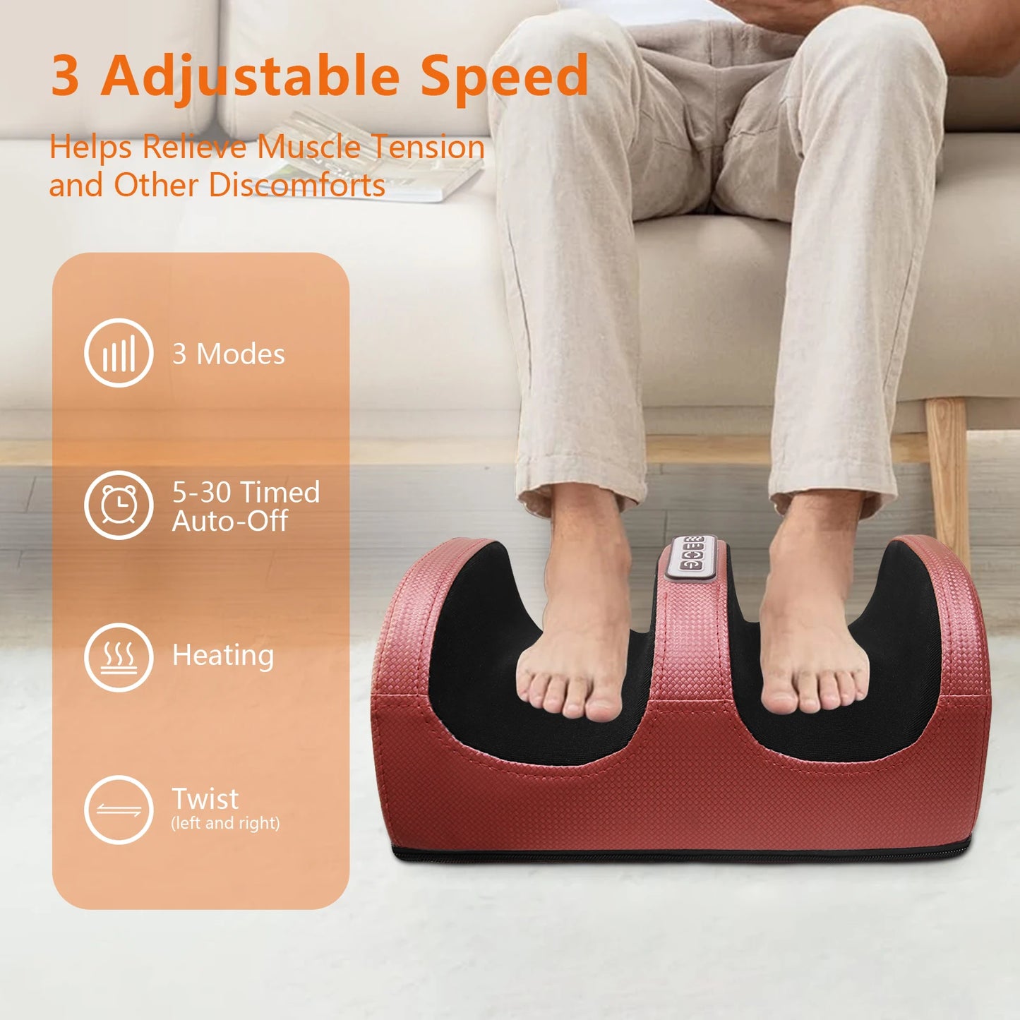 Foot massage machine Foot kneading foot leg massager electric heating home leg machine Christmas gifts, Valentine's Day gifts, M