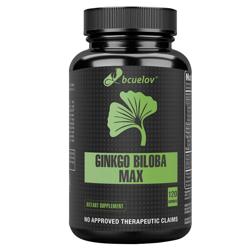 Ginkgo Biloba Enhancer, Supports Brain Function and Memory, Improves Thinking and Concentration, Mental Clarity, 120 Capsules