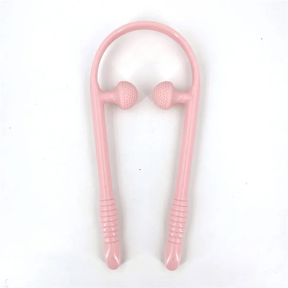 Neck Massage Tool Pressure Point Therapy Pressure Relieve Hand Roller Massage Neck Shoulder Dual Trigger Point Self Massager