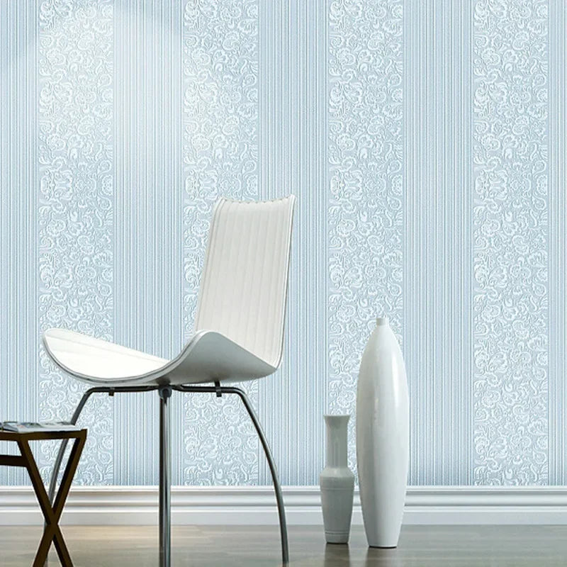 Home Decor Wallpaper Luxury Bedroom Wallpapers 3d Striped Wall Paper European Style Large Embossed Flower Wallpaper