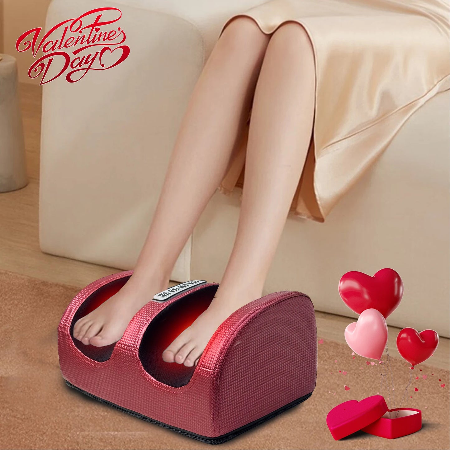 Foot massage machine Foot kneading foot leg massager electric heating home leg machine Christmas gifts, Valentine's Day gifts, M