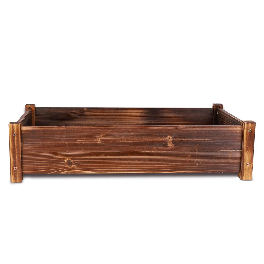 Large Wooden Raised Garden Bed Outdoor Planter Elevated Plant Box for Vegetables and Flowers