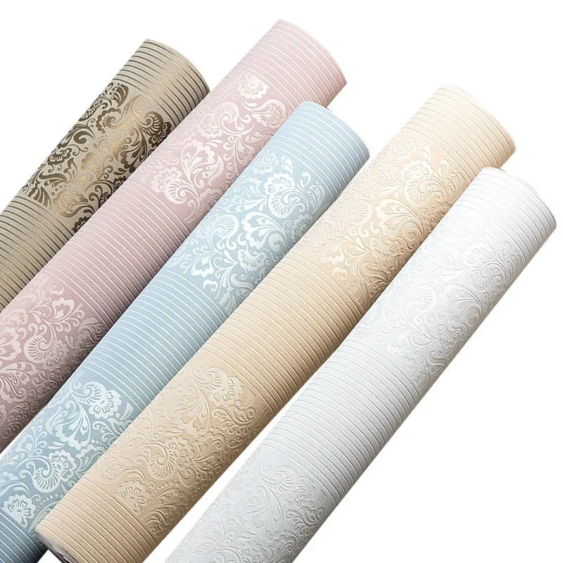 Home Decor Wallpaper Luxury Bedroom Wallpapers 3d Striped Wall Paper European Style Large Embossed Flower Wallpaper