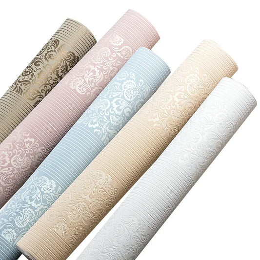 Home Decor Wallpaper Luxury Bedroom Wallpapers 3d Striped Wall Paper European Style Large Embossed Flower Wallpaper