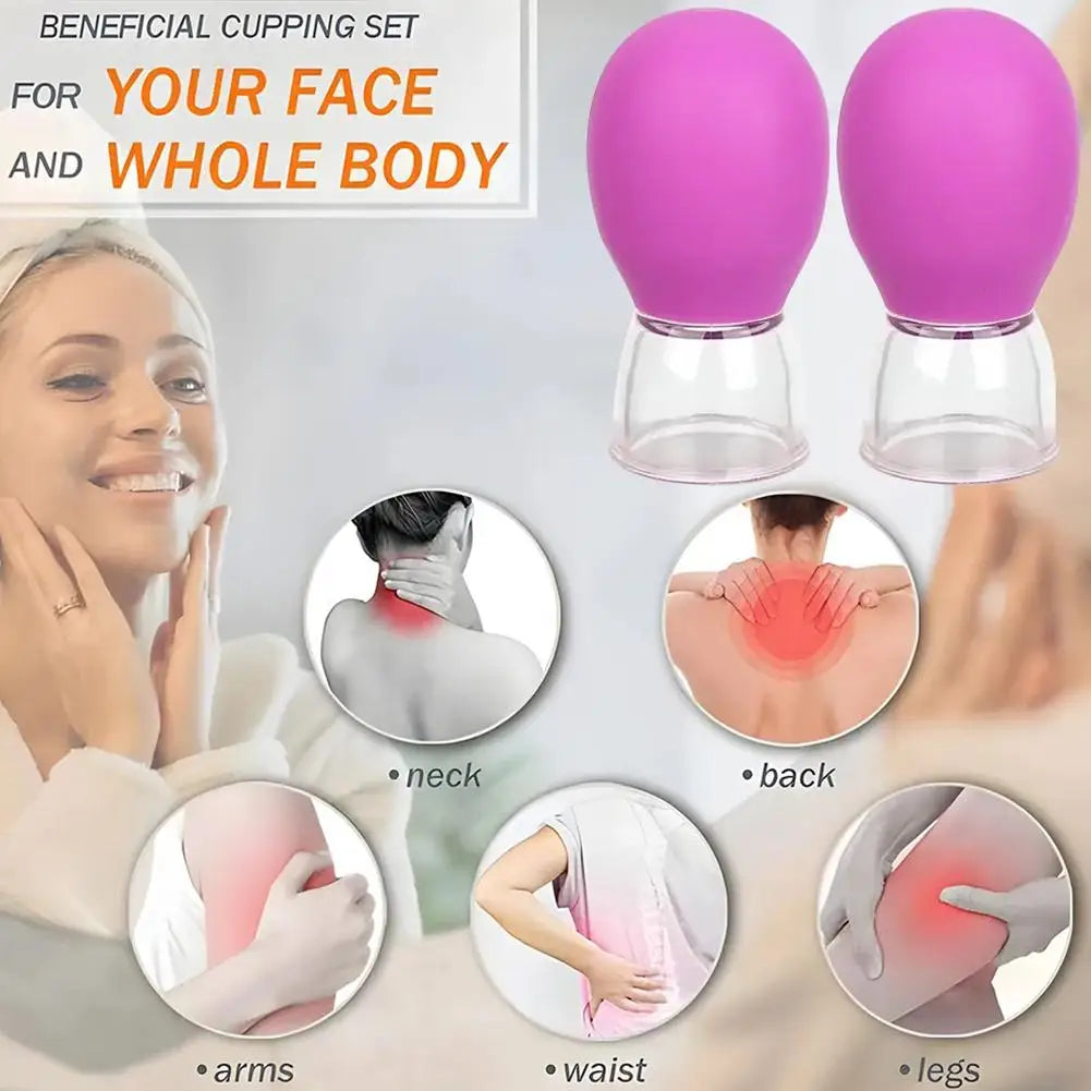 10Pcs Facial Slider Multi Functional Vacuum Negative Pressure Cupping Tool Eye Meridian Conditioning Soft Silicone Cupper
